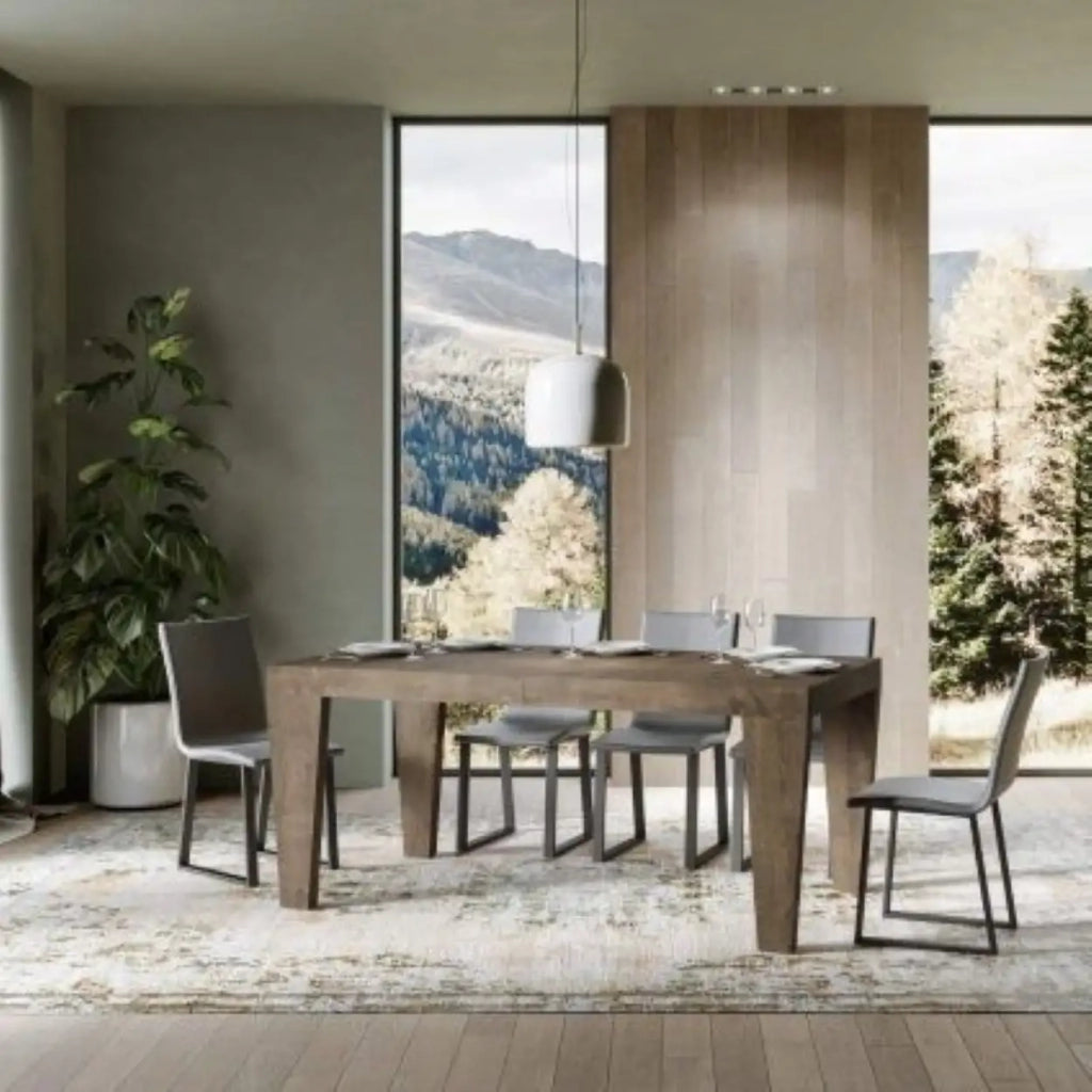 Tavolo allungabile 200/460x90 cm Spimbo colore noce