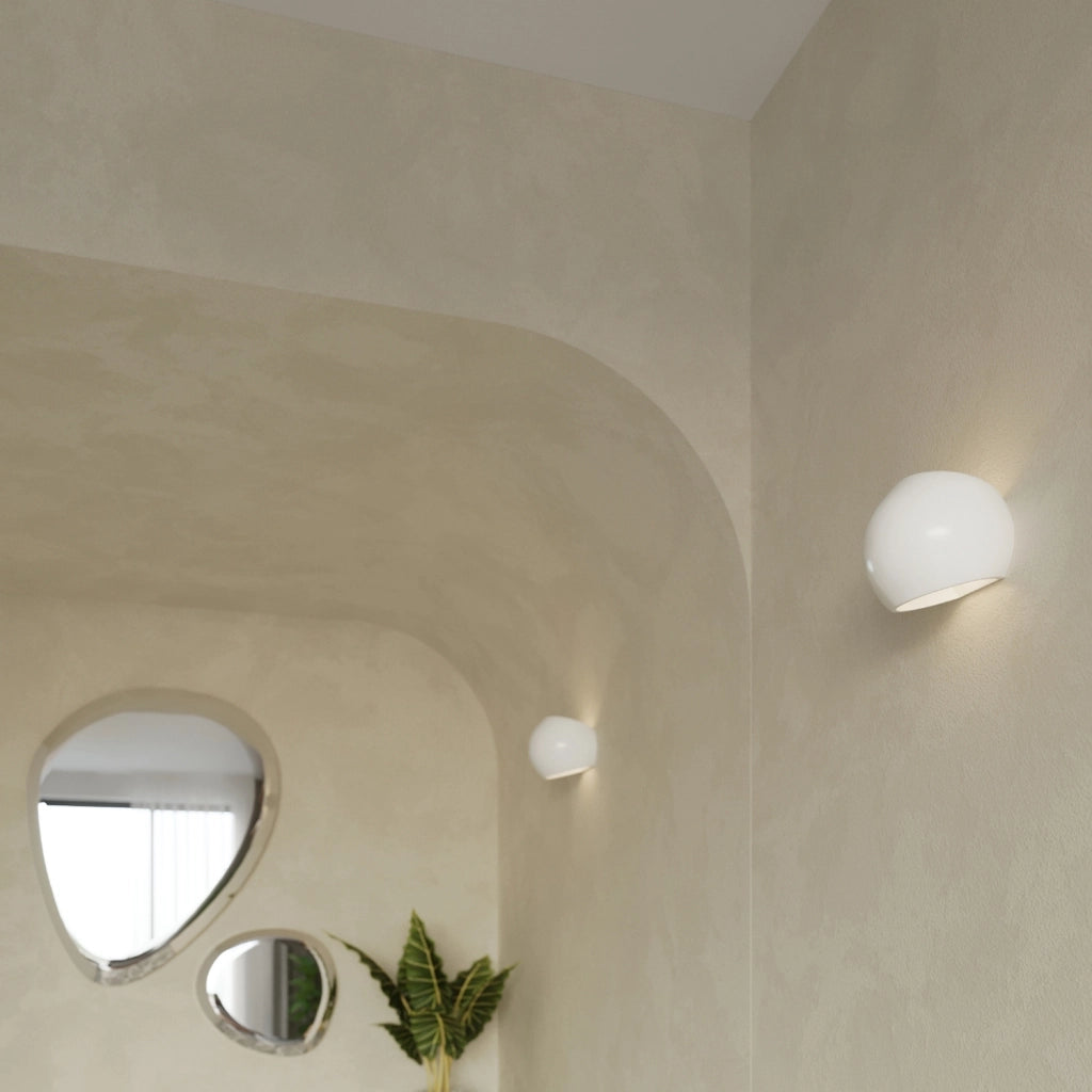 Applique ORBITA bianco lucido ceramica E27 Pure Lume
