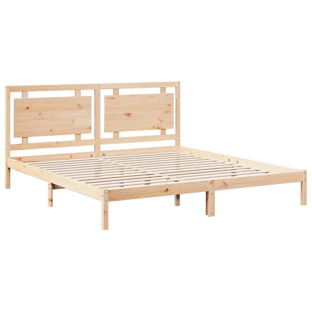 Giroletto Extra Lungo senza Materasso-Struttura Letto 200x210 cm Legno Massello 178875