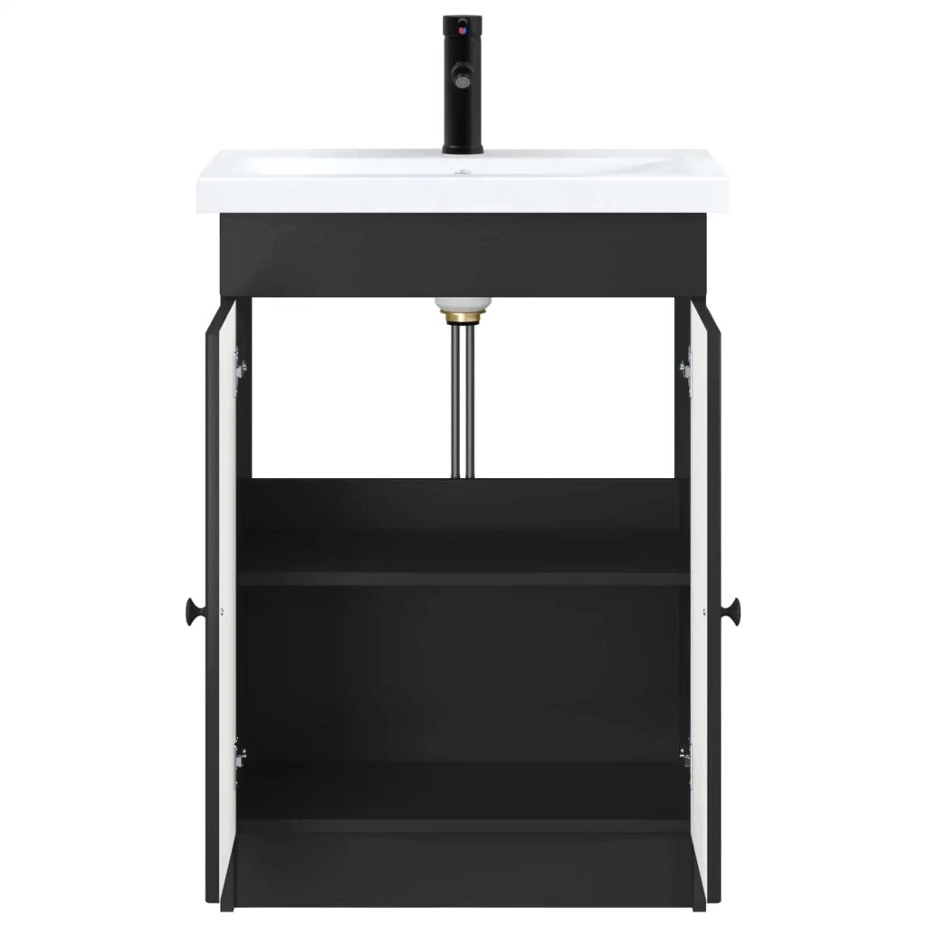 Set di mobili per il bagno Nero 78,5 x 37,5 x 81 cm 3404195