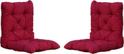 Set di 2 cuscini per sedie con schienale 98x50x8 cm Rosso - Comodi e stili