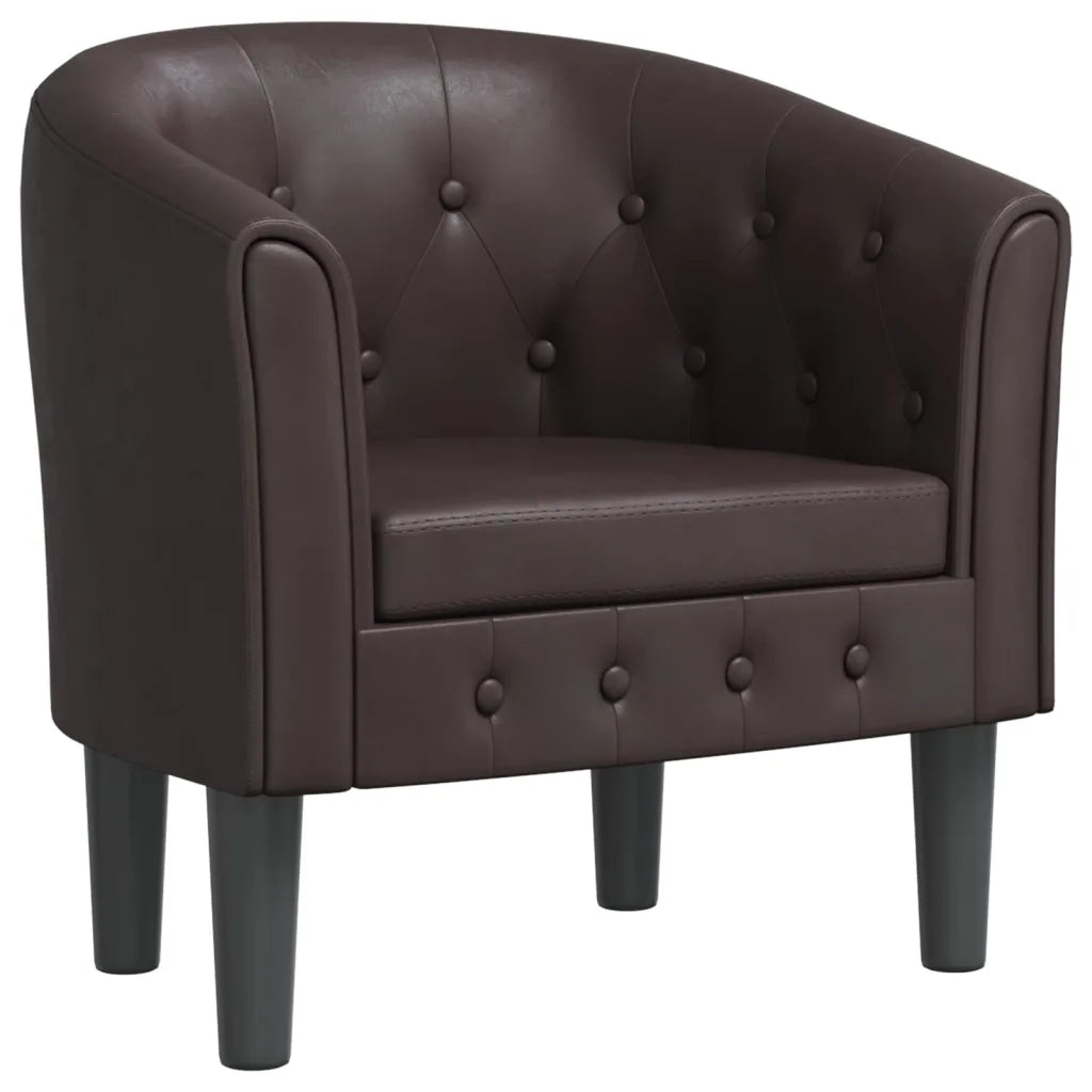 Divano Sedia-Poltrona Cabriolet Marrone in Similpelle 543500