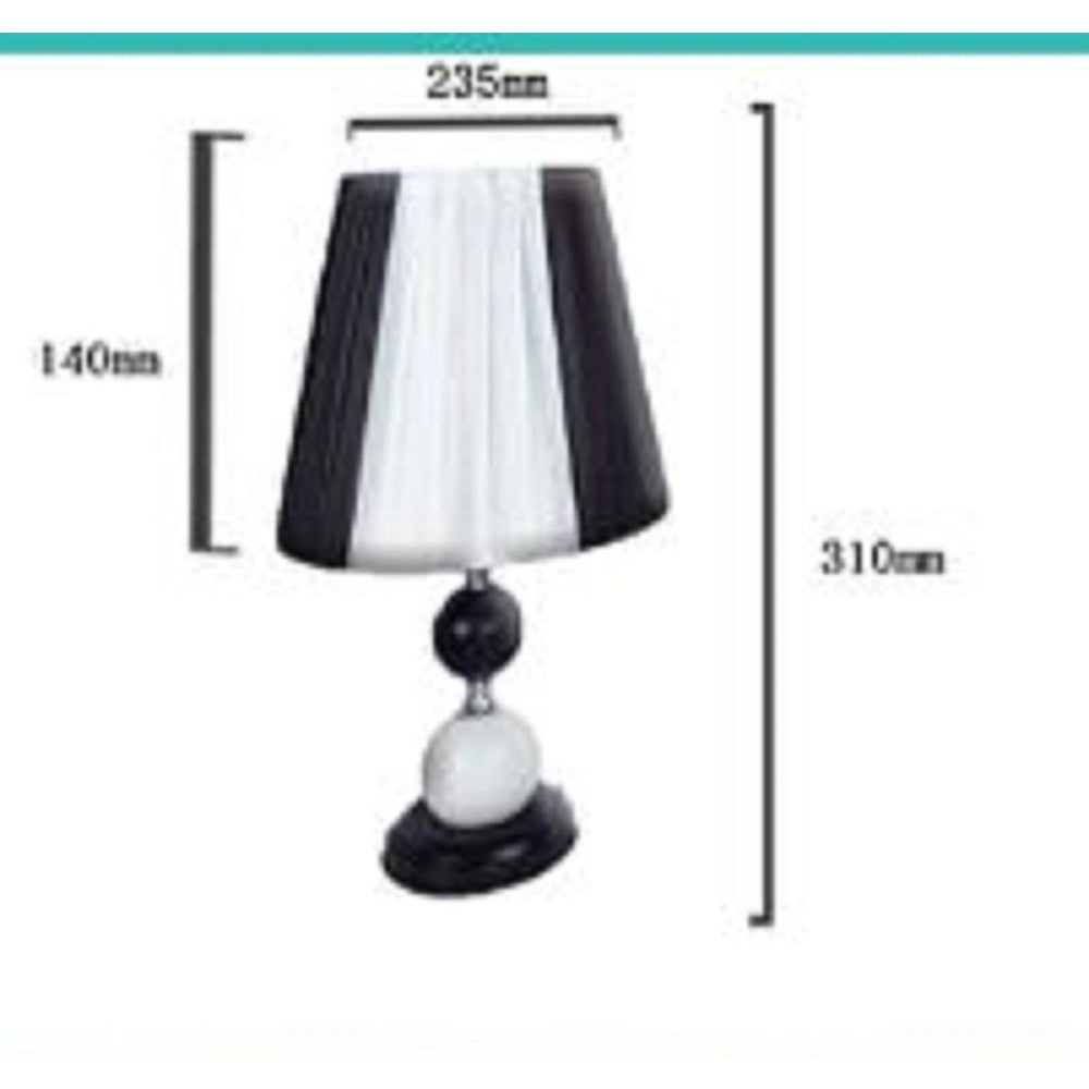 Trade Shop - Lume Lampada Da Tavolo Abat Jour Con Paralume Comodino Camera Casa Luce Tx-9775 -