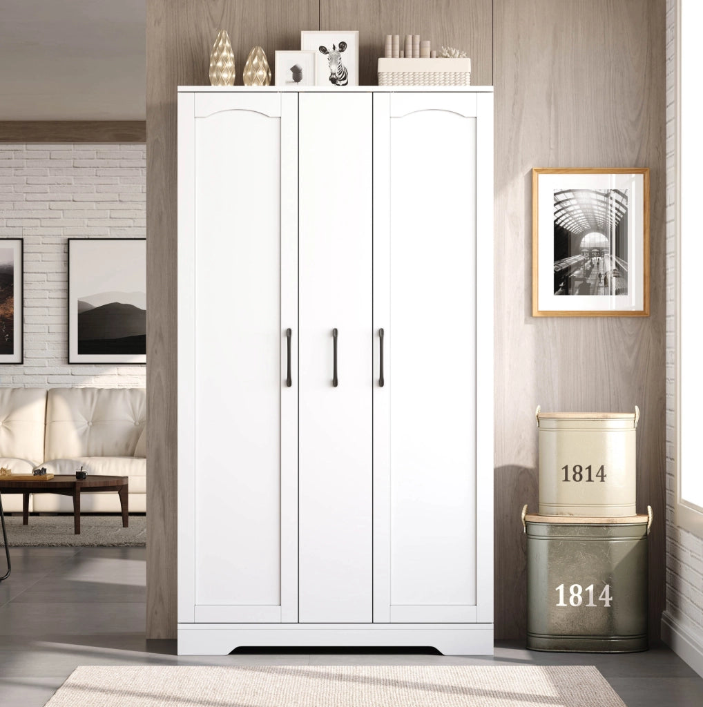 Armadio da cucina in MDF bianco con ripiani portaspezie