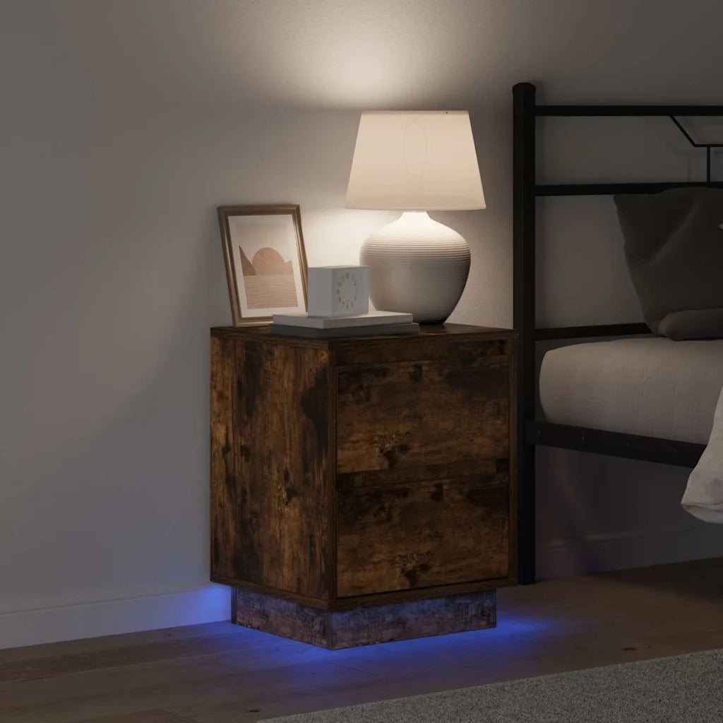Armadio da Notte con cassetto Rovere fumé 39 x 34,5 x 50 cm 869618