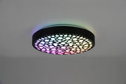 CHIZU PLAFONIERA LED 22W 2500lm, 2700 - 6000K ROTONDA NERA EFFETTO CERCHI ANCHE RGB CON TELECOMANDO MULTIFUNZIONE D. 40CM DIMMERABIE