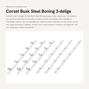 Corsetto Busch - 3 Pezzi - Acciaio Inossidabile - Supporto - Chiusura - Regolabile - Ideale per Progetti DIY - Busch Corsetto