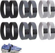 Cinturini di fissaggio per calze da calcio - 6 paia - Donna - Nero, Grigio chiaro, Grigio scuro
