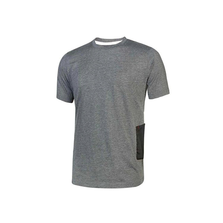 T-SHIRT  ROAD MANICA CORTA- - tg.L - grey meteorite - 90% cotone, 10% viscose - 3 pezzi U-POWER