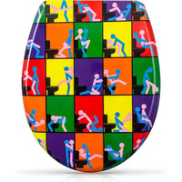 Sedile wc chiusura ammortizzata - motivo kamasutra - copriwater