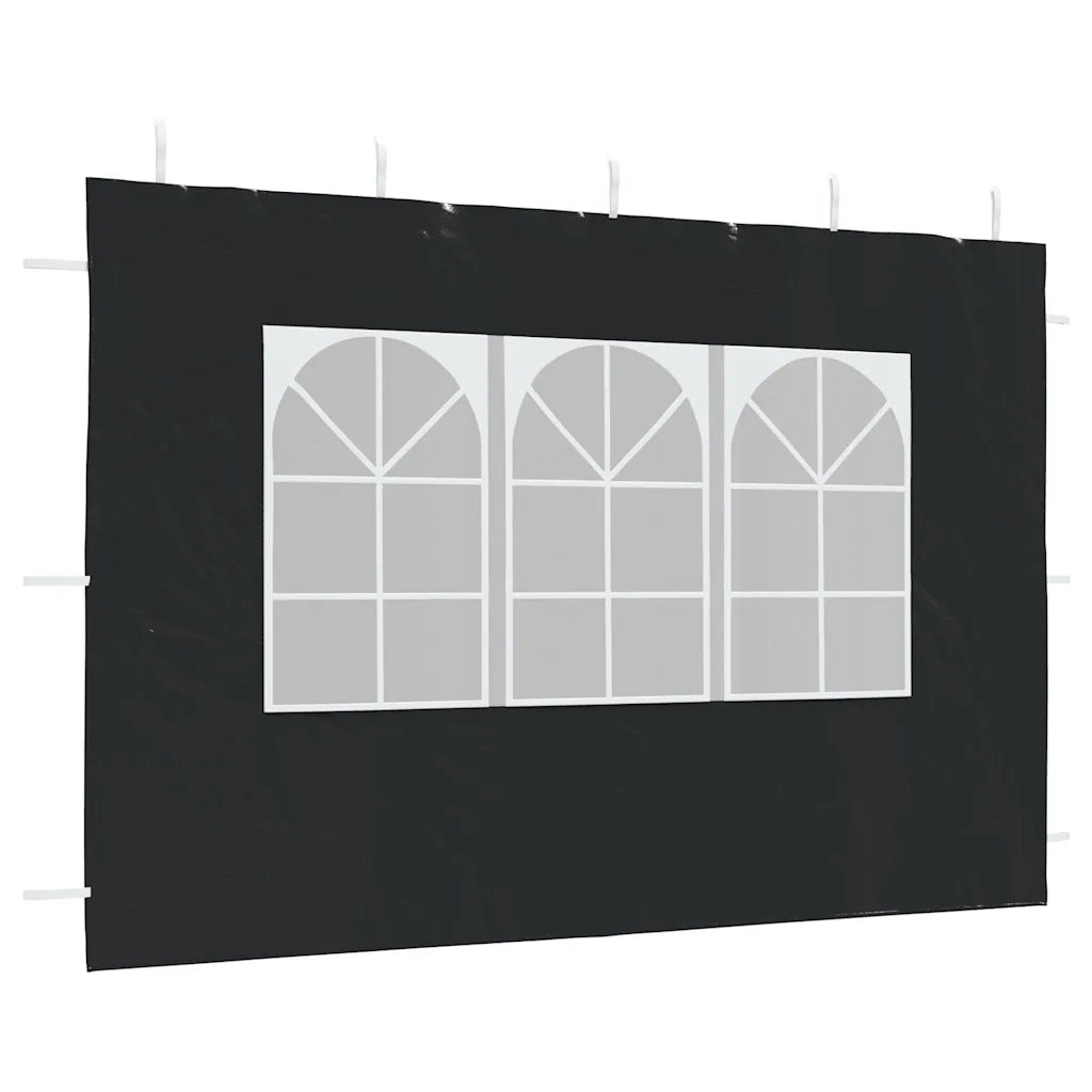 Parete per Tendostruttura in PE  2pz con Finestra Antracite 45117