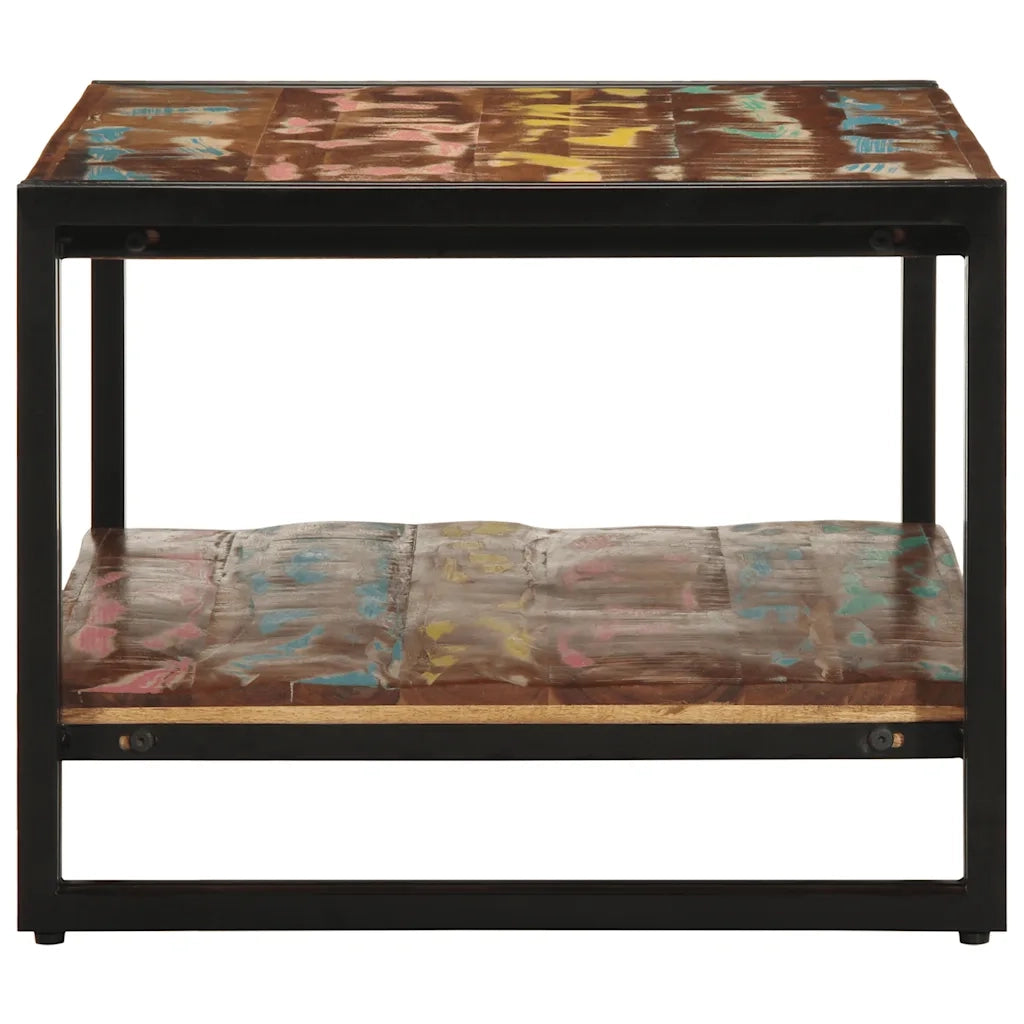 Tavolino Salotto Multicolore 90x50x38cm Legno Massello Recupero 4102717