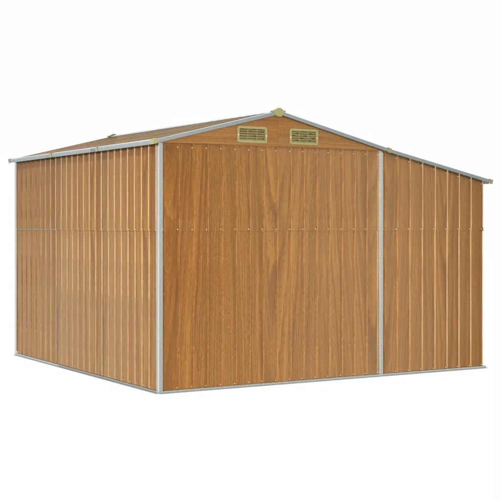 Capanno Giardino Marrone Chiaro 277x279x179 cm Acciaio Zincato 3188299
