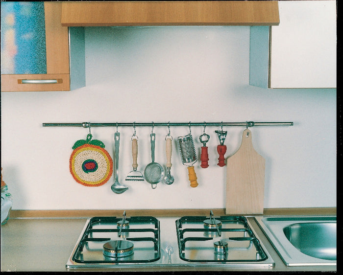 kit sottopensili cm. 90 con ganci finitura nichelato cod:ferx.21606