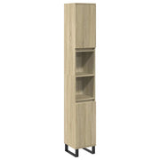 Armadietto da Bagno | Armadio da bagno Rovere Sonoma 30x30x190cm Legno Multistrato