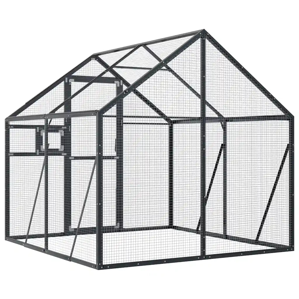 Voliera Antracite 1,79x2x1,85 m in Alluminio CFW8700782