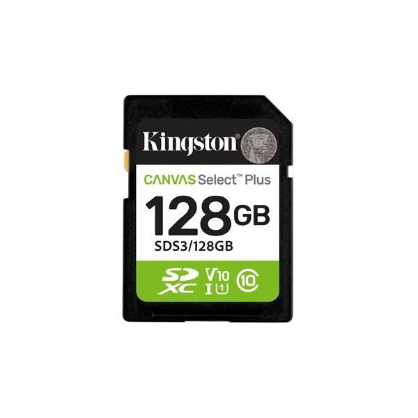 Kingston technology 128gb sdxc canvas select plus gen3 150mb/s c10 uhs-i u1 v10 - SDS3/128GB