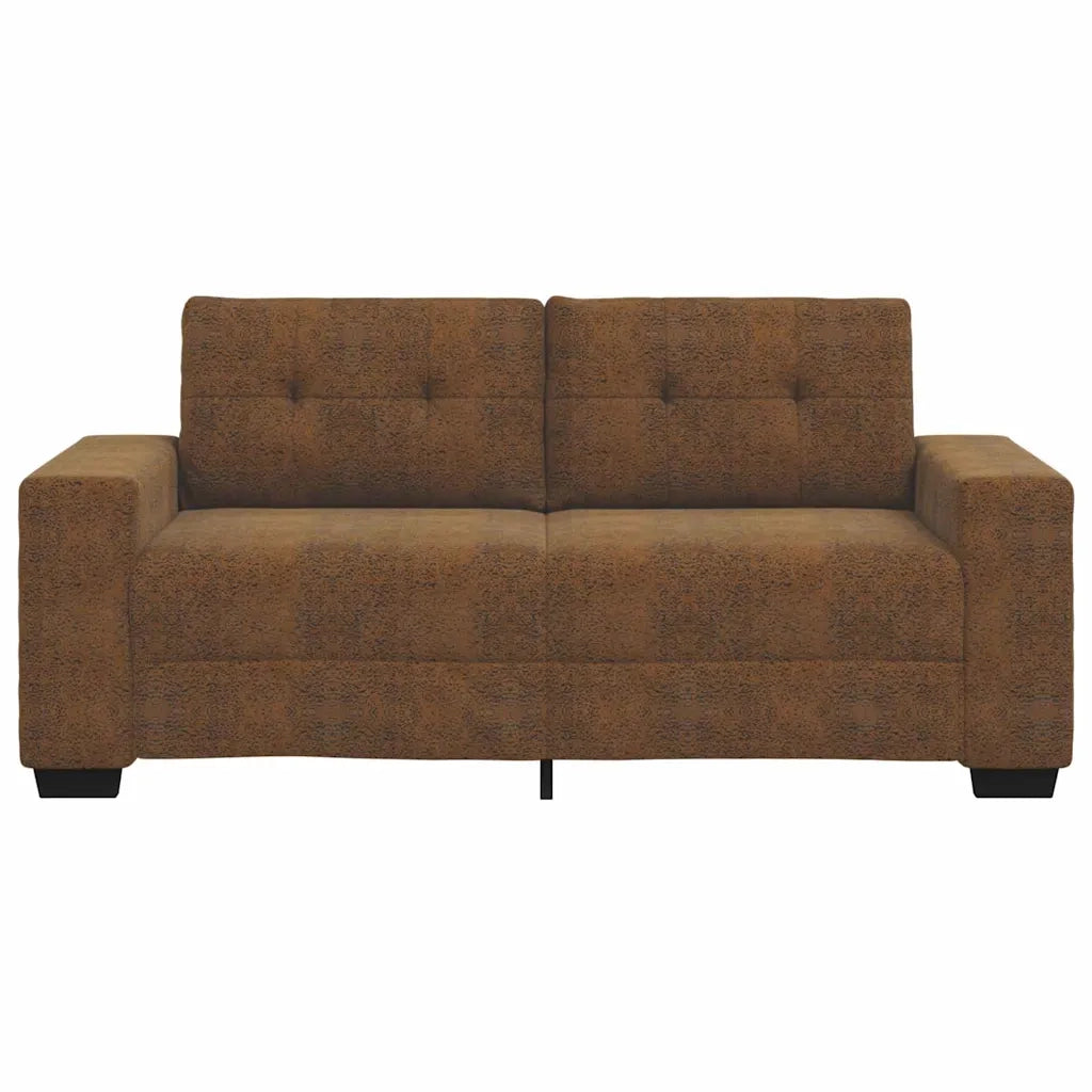 Divano a due posti con cuscino Marrone Pelle sintetica 4105132