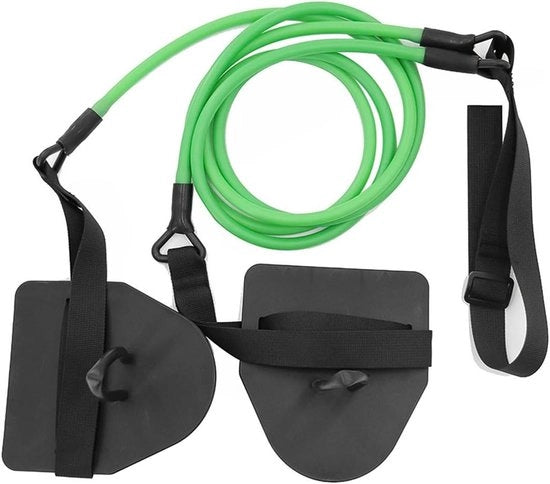 Attrezzatura per allenamento della forza muscolare bracciale per nuoto - Cintura di resistenza verde 50lb - Riem di allenamento bracciale e nuoto con cinture di resistenza
