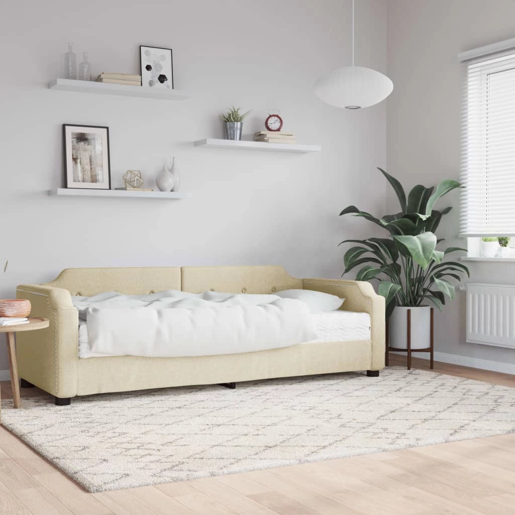 Divano Letto con Materasso Crema 80x200 cm in Tessutocod mxl 120847