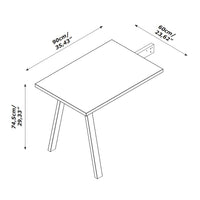 PROLUNGA SCRIVANIA DAVINCI 90X60XH75CM NOCE BRERA