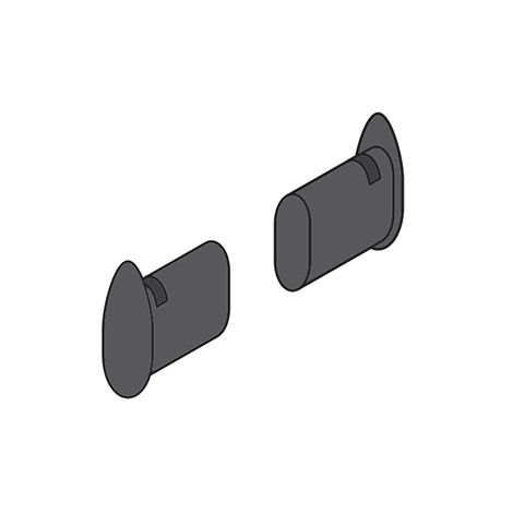 TAPPI X TUBO OVALE 35X20MM PZ.2