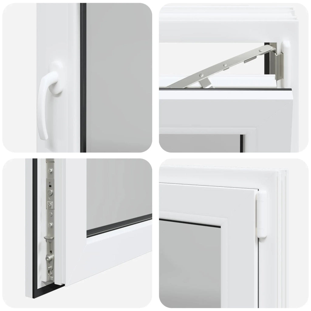 Finestra per Soffitta RISOR 80 x 70 cm PVC e Vetro Bianco CFW7294040