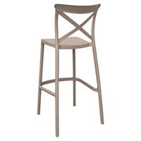 Sgabello alto da bar in plastica polipropilene marrone chiaro sprint h 75 cm