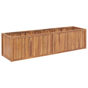 Fioriera rialzata per piante e fiori terrazza giardino 200 x 50 x 50 cm legno massello di teak marrone 02_0039398