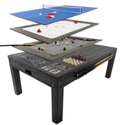Tavolo Multigioco 7-in-1 213 cm (7ft) Grigio Biliardo Tennis Hockey
