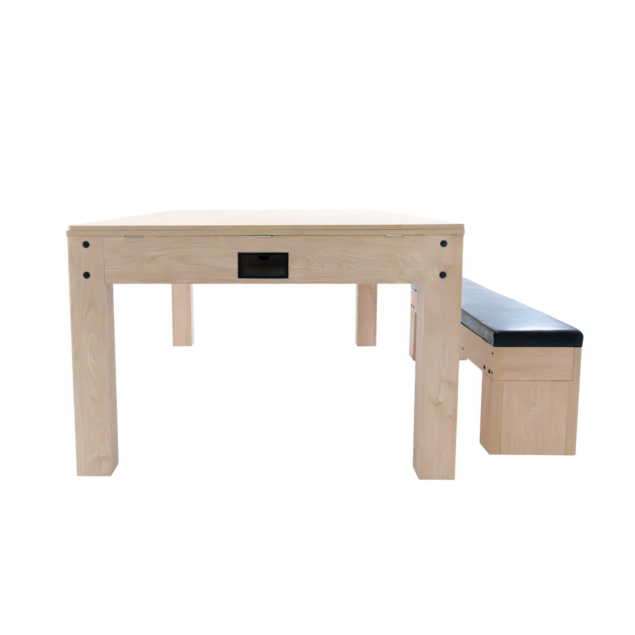 Tavolo Multigioco 7-in-1 213 cm (7ft) Beige con Panca Contenitore