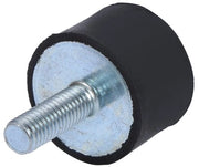 Montanti di gomma 4x M8/M6 - Dampenedello shock - Antivibrante - Smaltatura zinco - Acciaio - Nero/Argento - Dimensioni 30x20mm/20x15mm - Dampenedellitrillassori