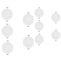 PANNELLO LED SLIM 18W DA INCASSO A MOLLA ROTONDO LUCE FREDDA FARO FARETTO 10 PEZ