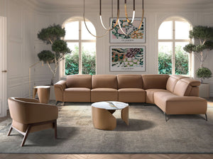 Tavolino rotondo in marmo porcellanato e acciaio color bronzo