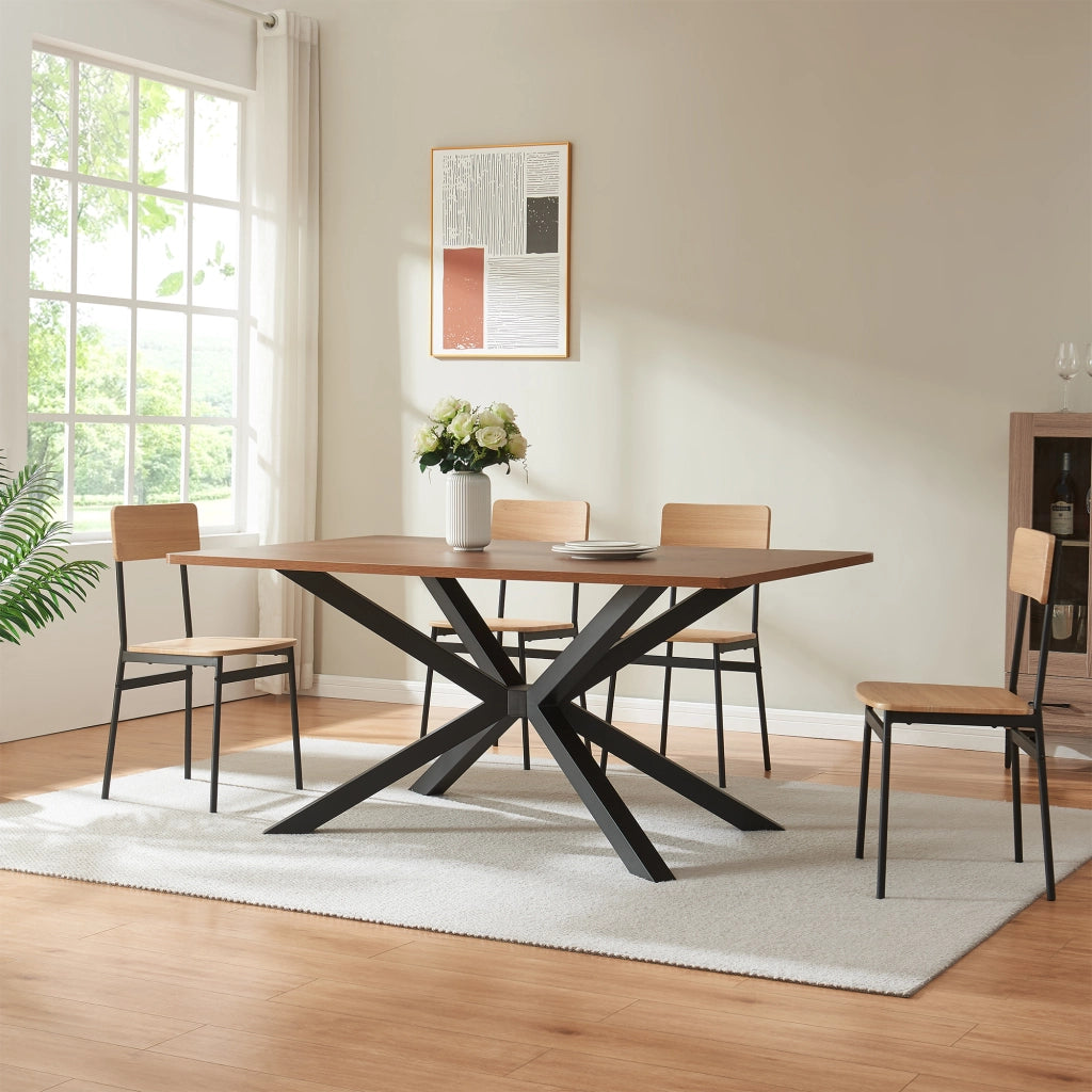 Gamba Centrale Bemeenel in Acciaio per Mobili Fai da Te 120x75x72 cm Nero [en.casa]