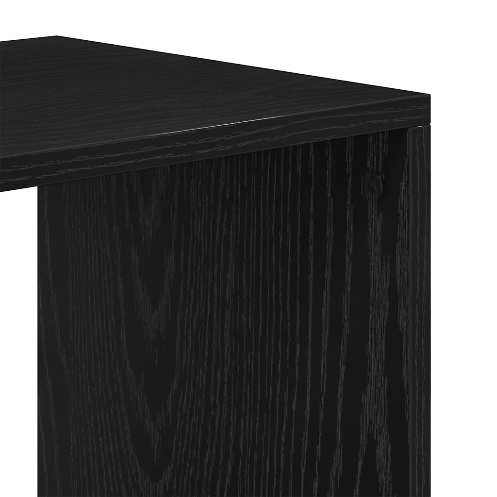 Libreria-Scaffale per Libri-Mobile di Stoccaggio Nera 66x31x112 cm in Legno Multistrato