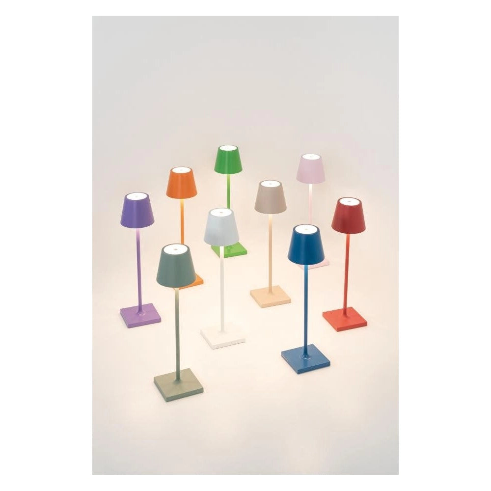 Lampada a led da tavolo Poldina Pro Micro Nero ricaricabile e dimmerabile con batteria fino a 12 ore