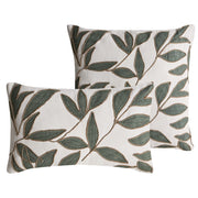 Set di 2 cuscini decorativi in tessuto di cotone bianco e verde 45/30 x 45/50 cm Cuscino decorativo