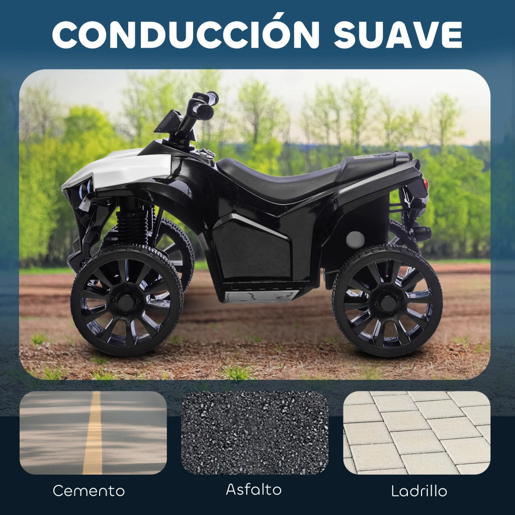 Quad Elettrico per Bambini ¨C Zephmum ¨C 70x42x45 cm Bianco