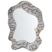 Specchio da parete Tradizionale Stile moderno Elemento decorativo da parete Vetro MDF Cornice in ferro Grigio