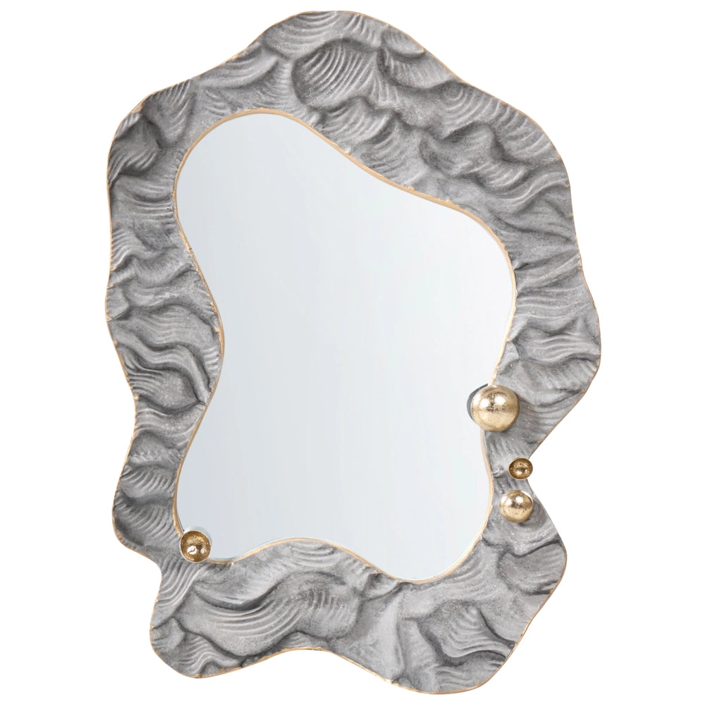 Specchio da parete Tradizionale Stile moderno Elemento decorativo da parete Vetro MDF Cornice in ferro Grigio