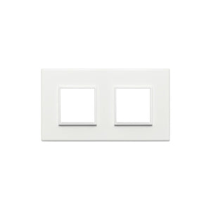 21643.17 Placca 4M (2+2) Int71 Bianco Totale Eikon