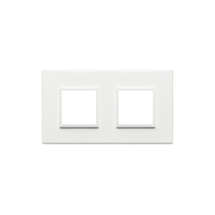 21643.17 Placca 4M (2+2) Int71 Bianco Totale Eikon