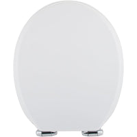 Home standard  - sedile wc in legno laccato bianco lucido, con c