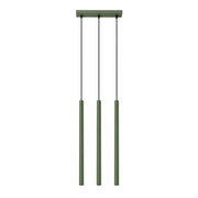 Lampada sospesa VELINO 3 tubi verde oliva G9 Pure Lume