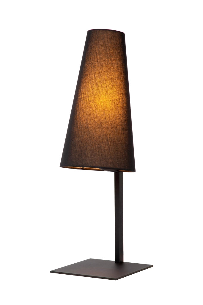 Lampada da tavolo nera con paralume 56 cm E27 Lucide