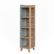 Vicco Mensola da bagno Sonoma/blu 30 x 128 cm con 4 scomparti