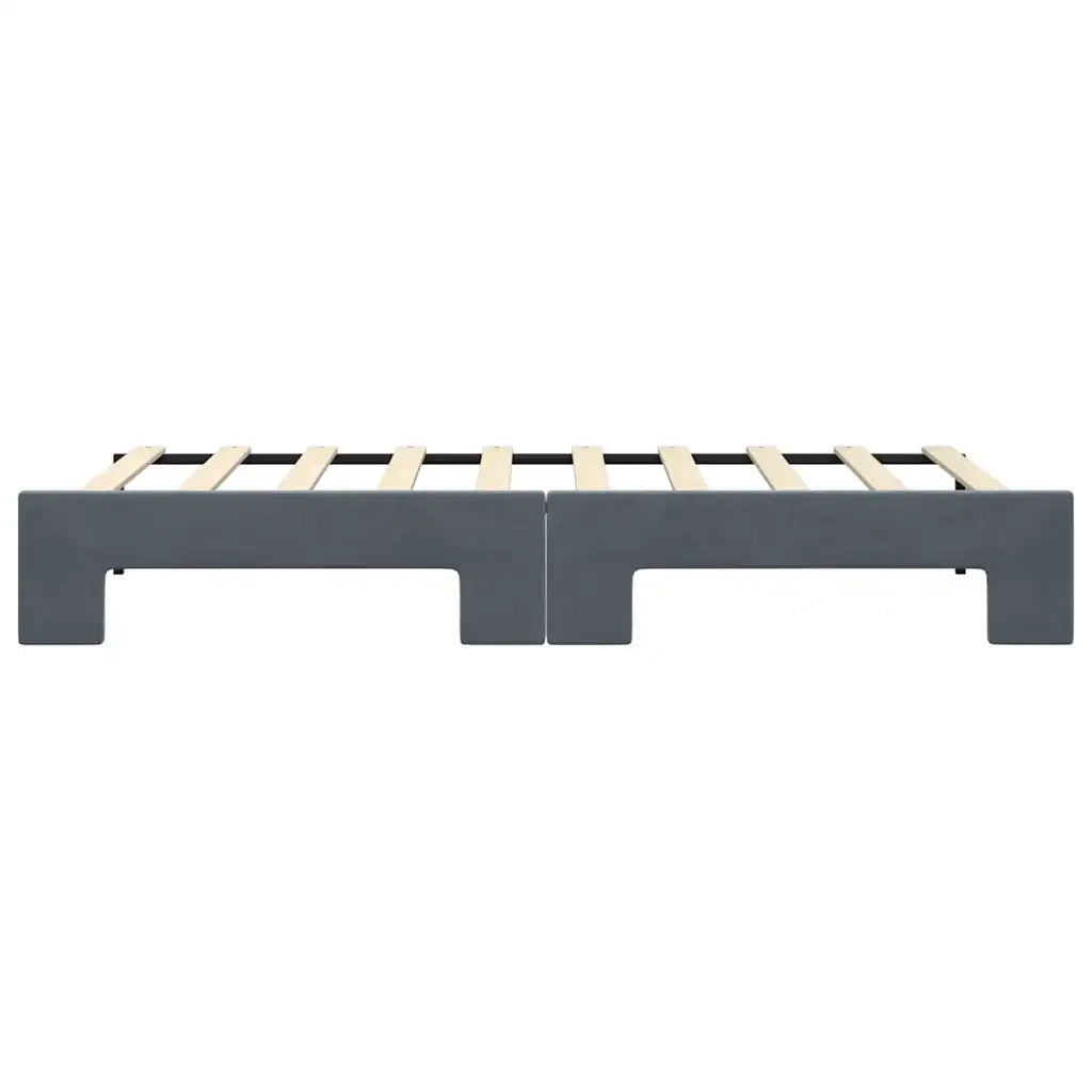 Divano Letto con Letto Estraibile-Sofa Letto-Daybed Grigio Scuro 90x190cm Velluto 783257