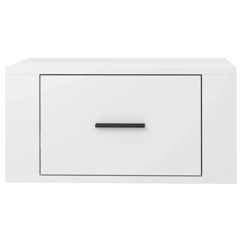 Comodini a Muro 2 pz-Set di 2 Tavolino da notte Bianco Lucido 50x36x25 cm