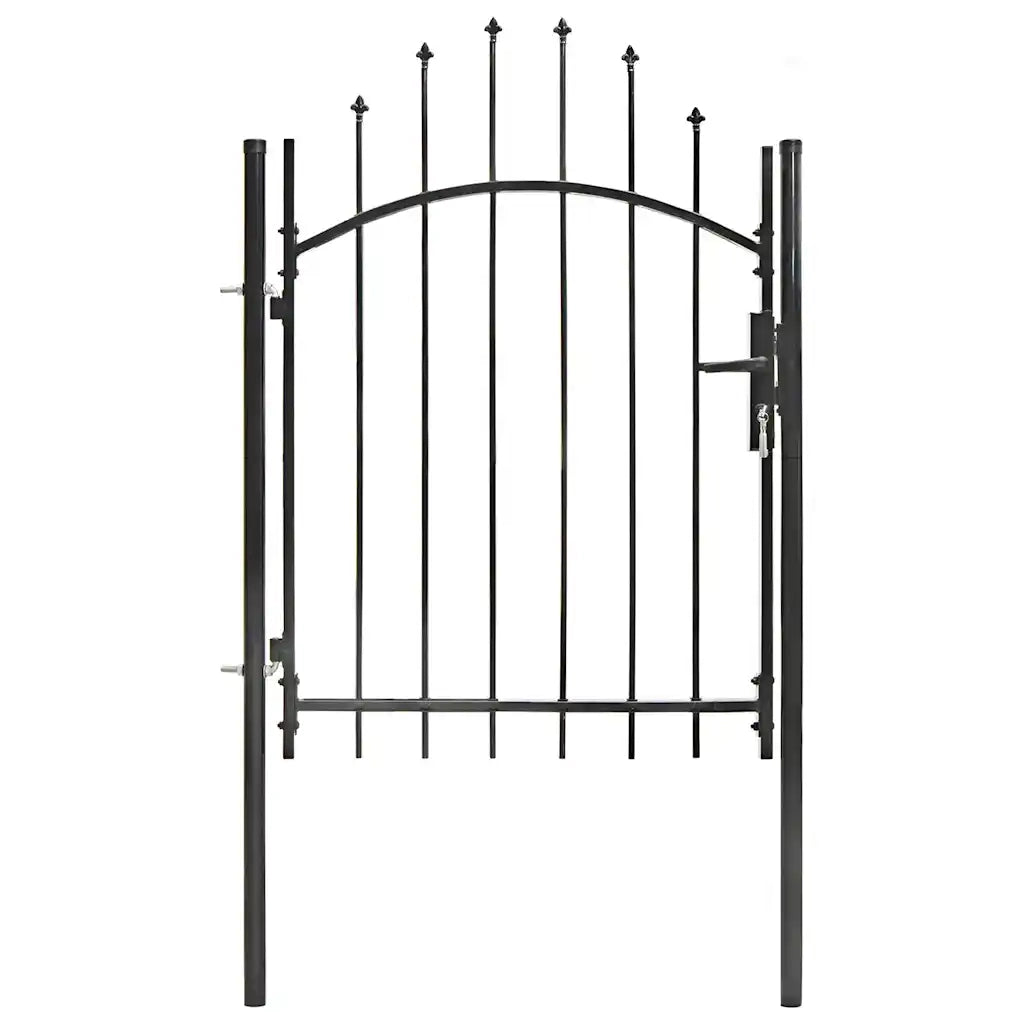 Cancello da Giardino Woerden in Acciaio 1x1,25m Nero 143059